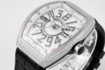 Vanguard V45 SS All-Diamond ABF Best Edition white textured dial black rubber strap Miyota 9015 - Image 4