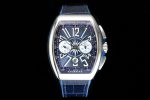 Vanguard V45 Chrono SS Best Edition Blue Textured Dial on Blue Gummy Strap