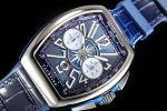Vanguard V45 Chrono SS Best Edition Blue Textured Dial on Blue Gummy Strap - Image 3