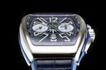 Vanguard V45 Chrono SS Best Edition Blue Textured Dial on Blue Gummy Strap - Image 4