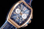 Vanguard Chrono RG ABF 1:1 Best Edition Blue Textured Dial on Blue Gummy Strap A7750 - Image 3