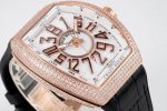 Vanguard V45 RG All Diamond ABF Best Edition White Textured Dial Black Rubber Band Miyota 9015 - Image 2