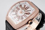 Vanguard V45 RG All Diamond ABF Best Edition White Textured Dial Black Rubber Band Miyota 9015 - Image 3
