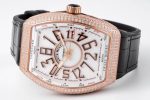 Vanguard V45 RG All Diamond ABF Best Edition White Textured Dial Black Rubber Band Miyota 9015 - Image 4