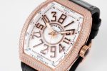 Vanguard V45 RG All Diamond ABF Best Edition White Textured Dial Black Rubber Band Miyota 9015 - Image 5