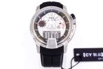 HYT H1 Iceberg SS CYF White and Yellow Dial on Black Rubber Strap Asian HTY Cal.101