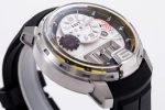 HYT H1 Iceberg SS CYF White and Yellow Dial on Black Rubber Strap Asian HTY Cal.101 - Image 6