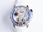 HYT H1 Iceberg SS CYF White and Blue Dial on White Rubber Strap Asian HTY Cal.101 - Image 6