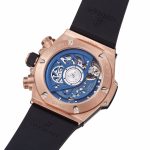Big Bang Unico RG 45mm BBF 1:1 Best Edition Blue Ceramic Bezel Skeleton Dial on Blue Rubber Strap A1280 - Image 8