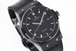 Classic Fusion 42mm PVD GSF 1:1 Best Edition Black Dial on Black Gummy Strap A2892 - Image 2