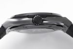 Classic Fusion 42mm Real Black Ceramic GSF 1:1 Best Edition Carbon Dial on Black Gummy Strap SW300 - Image 6