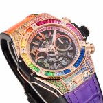 Big Bang Unico Rainbow King RG 45mm ZF 1:1 Best Edition on Rainbow Gummy Strap A1280 - Image 5
