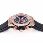 Hublot Big Bang Unico RG Full Diamonds BBF 1:1 Best Edition Skeleton Dial T Diamonds Bezel on Black Rubber Strap A1280 - Image 7