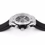 Hublot Big Bang Unico Titanium Full Diamonds BBF 1:1 Best Edition Skeleton Dial T Diamonds Bezel on Black Rubber Strap A1280 - Image 7