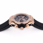 Hublot Big Bang Unico RG Diamonds Bezel BBF 1:1 Best Edition Skeleton Dial on Black Rubber Strap A1280 - Image 7