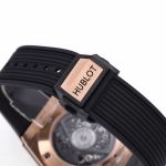 Hublot Big Bang Unico RG Diamonds Bezel BBF 1:1 Best Edition Skeleton Dial on Black Rubber Strap A1280 - Image 9