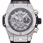 Hublot Big Bang Unico Titanium Diamonds Bezel BBF 1:1 Best Edition Skeleton Dial on Black Rubber Strap A1280 - Image 2