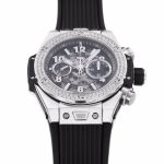 Hublot Big Bang Unico Titanium Diamonds Bezel BBF 1:1 Best Edition Skeleton Dial on Black Rubber Strap A1280 - Image 3