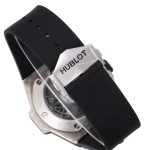 Big Bang Sang Bleu II Chrono SS BBF Best Edition Black Dial on Black Gummy Strap A7750 - Image 9