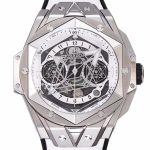 Big Bang Sang Bleu II Chrono SS BBF Best Edition White Dial on White Gummy Strap A7750 - Image 5