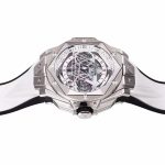 Big Bang Sang Bleu II Chrono SS BBF Best Edition White Dial on White Gummy Strap A7750 - Image 7