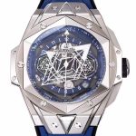 Big Bang Sang Bleu II Chrono SS BBF Best Edition Blue Dial on Blue Gummy Strap A7750 - Image 2