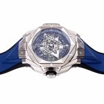 Big Bang Sang Bleu II Chrono SS BBF Best Edition Blue Dial on Blue Gummy Strap A7750 - Image 4