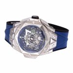 Big Bang Sang Bleu II Chrono SS BBF Best Edition Blue Dial on Blue Gummy Strap A7750 - Image 5