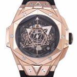 Big Bang Sang Bleu II Chrono RG BBF Best Edition Black Dial on Black Gummy Strap A7750 - Image 5