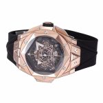 Big Bang Sang Bleu II Chrono RG BBF Best Edition Black Dial on Black Gummy Strap A7750 - Image 6