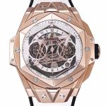 Big Bang Sang Bleu II Chrono RG BBF Best Edition White Dial on White Gummy Strap A7750 - Image 2
