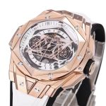 Big Bang Sang Bleu II Chrono RG BBF Best Edition White Dial on White Gummy Strap A7750 - Image 7