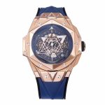 Big Bang Sang Bleu II Chrono RG BBF Best Edition Blue Dial on Blue Gummy Strap A7750