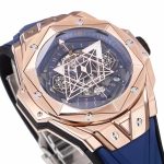 Big Bang Sang Bleu II Chrono RG BBF Best Edition Blue Dial on Blue Gummy Strap A7750 - Image 2