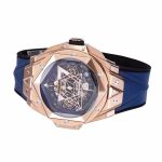 Big Bang Sang Bleu II Chrono RG BBF Best Edition Blue Dial on Blue Gummy Strap A7750 - Image 6