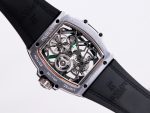 Spirit of Big Bang Tourbillion SS JBF Best Edition Skeleton Green Dial on Black Gummy Strap - Image 7