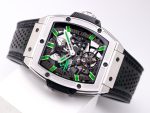 Spirit of Big Bang Tourbillion SS JBF Best Edition Skeleton Green Dial on Black Gummy Strap - Image 8