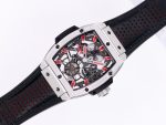 Spirit of Big Bang Tourbillion SS JBF Best Edition Skeleton Red Dial on Black Gummy Strap - Image 2