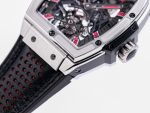 Spirit of Big Bang Tourbillion SS JBF Best Edition Skeleton Red Dial on Black Gummy Strap - Image 4
