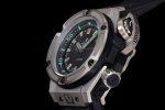King Power OceanGraphic 4000 Titanium V6F 1:1 Best Edition Black Dial on Black Rubber Strap A7750 - Image 6