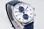 Portuguese Chrono IW371620 APSF 1:1 Best Edition White/Blue Dial on Blue Leather Strap A69355 - Image 2
