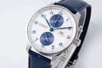 Portuguese Chrono IW371620 APSF 1:1 Best Edition White/Blue Dial on Blue Leather Strap A69355 - Image 3