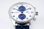 Portuguese Chrono IW371620 APSF 1:1 Best Edition White/Blue Dial on Blue Leather Strap A69355 - Image 4