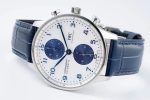 Portuguese Chrono IW371620 APSF 1:1 Best Edition White/Blue Dial on Blue Leather Strap A69355 - Image 5