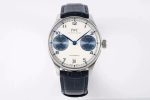 Portuguese Real PR IW500715 SS AZF 1:1 Best Edition White/Blue Dial on Blue Leather Strap A52010