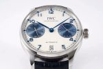 Portuguese Real PR IW500715 SS AZF 1:1 Best Edition White/Blue Dial on Blue Leather Strap A52010 - Image 2