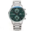 Portuguese Chrono IW3716 V6SF 1:1 Best Edition Green Dial on SS Bracelet A7750