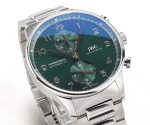 Portuguese Chrono IW3716 V6SF 1:1 Best Edition Green Dial on SS Bracelet A7750 - Image 3