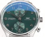 Portuguese Chrono IW3716 V6SF 1:1 Best Edition Green Dial on SS Bracelet A7750 - Image 6