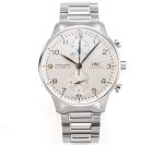 Portuguese Chrono IW3716 RSF 1:1 Best Edition White Dial YG Markers on SS Bracelet A7750